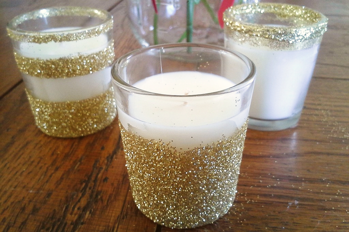 diy glass votive