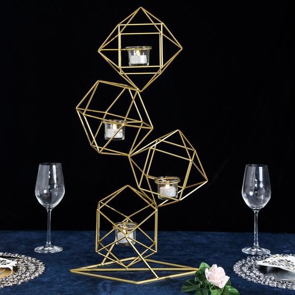 Geometric Votive Candle Holder Design