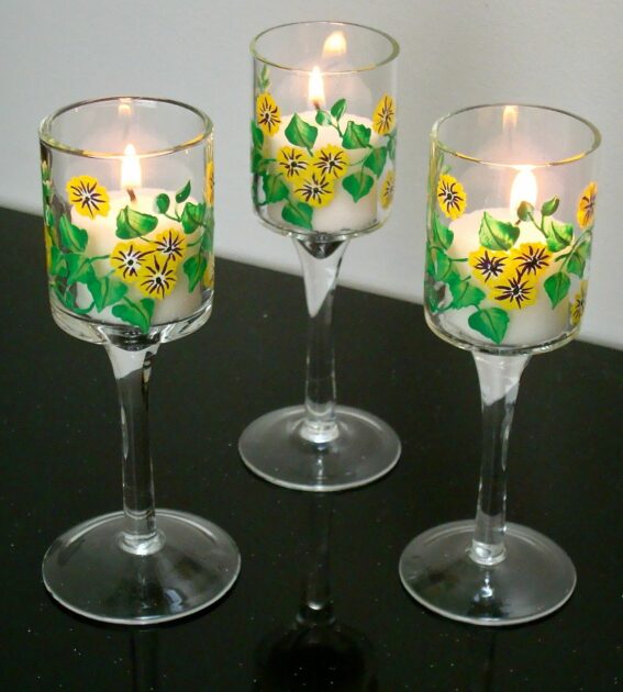 painted cup glasses