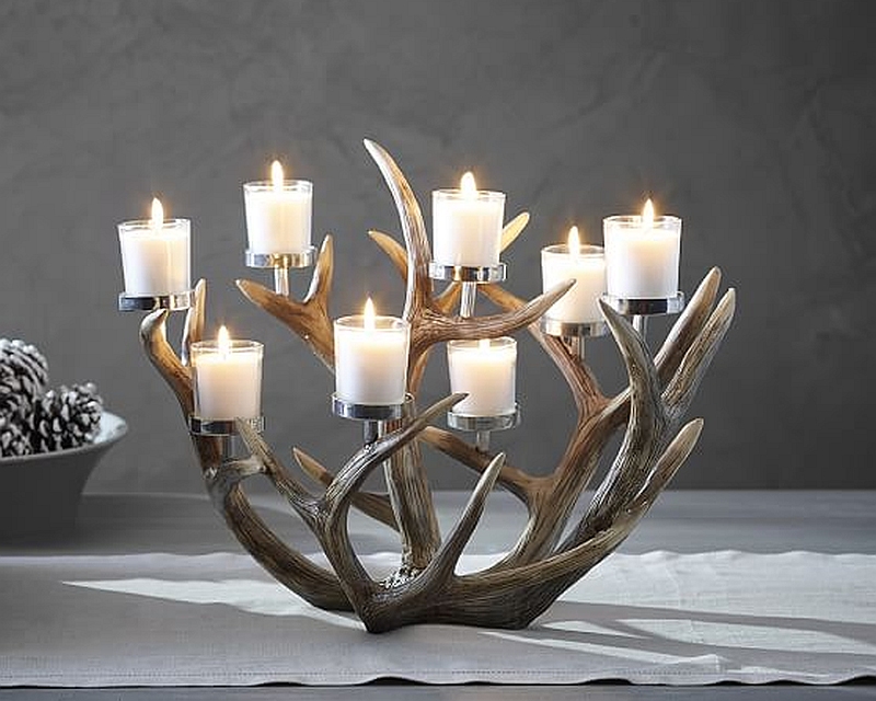 antler multi votive centerpiece