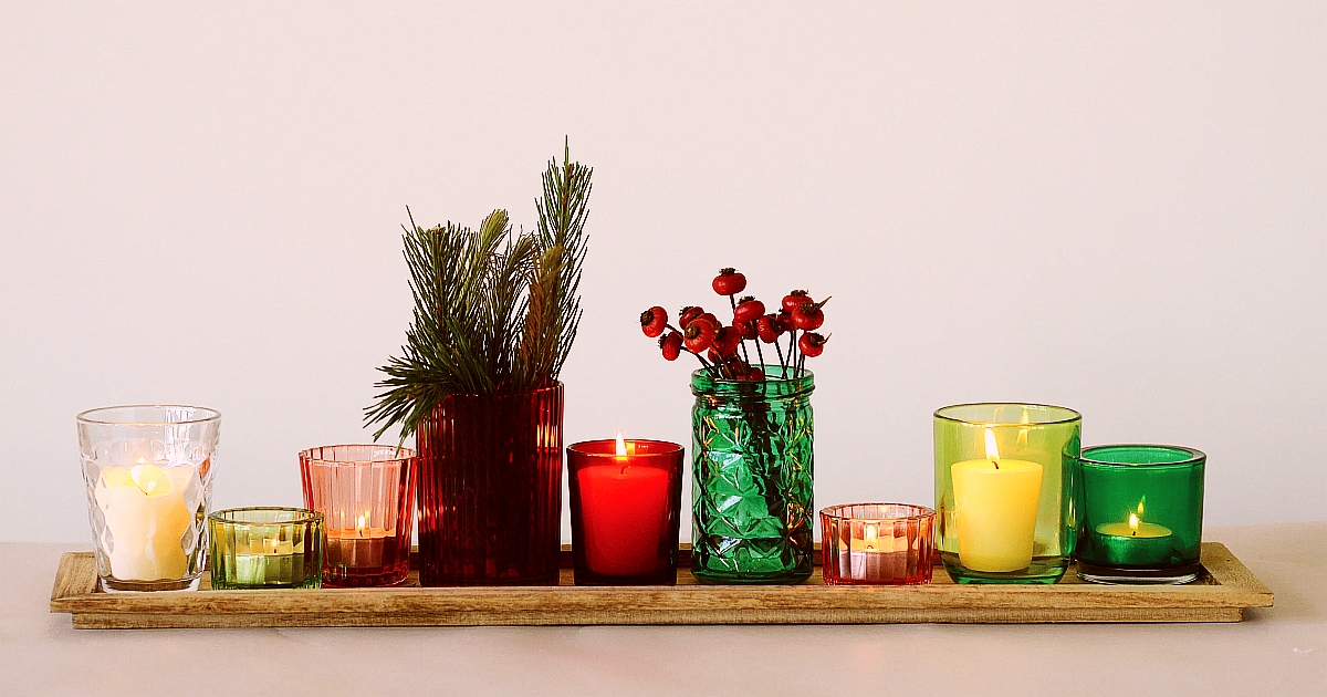 centerpiece glass votive holder set