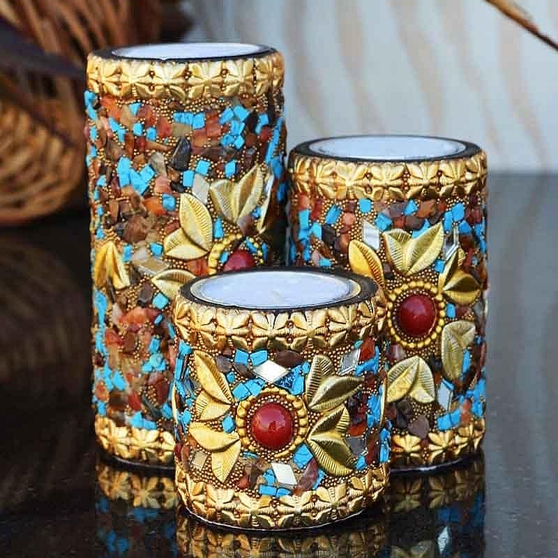 jewelled tea light holders