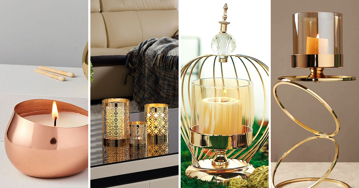 Exude Imperial Sheen with Metallic Votive Candle Holders