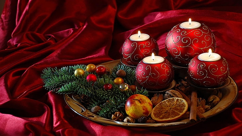new year christmas candles