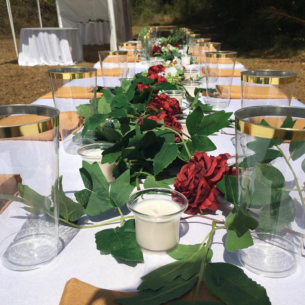 outdoor table decoration garland