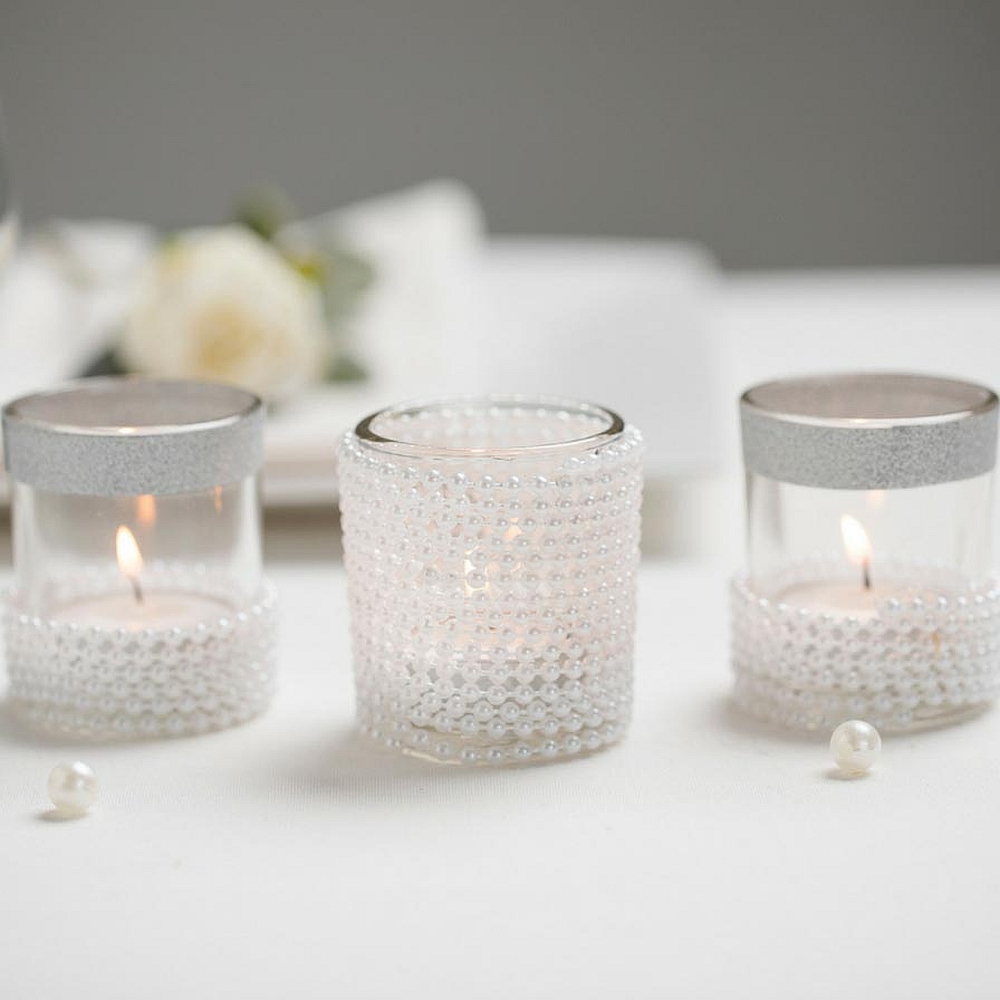 pearl votive holders