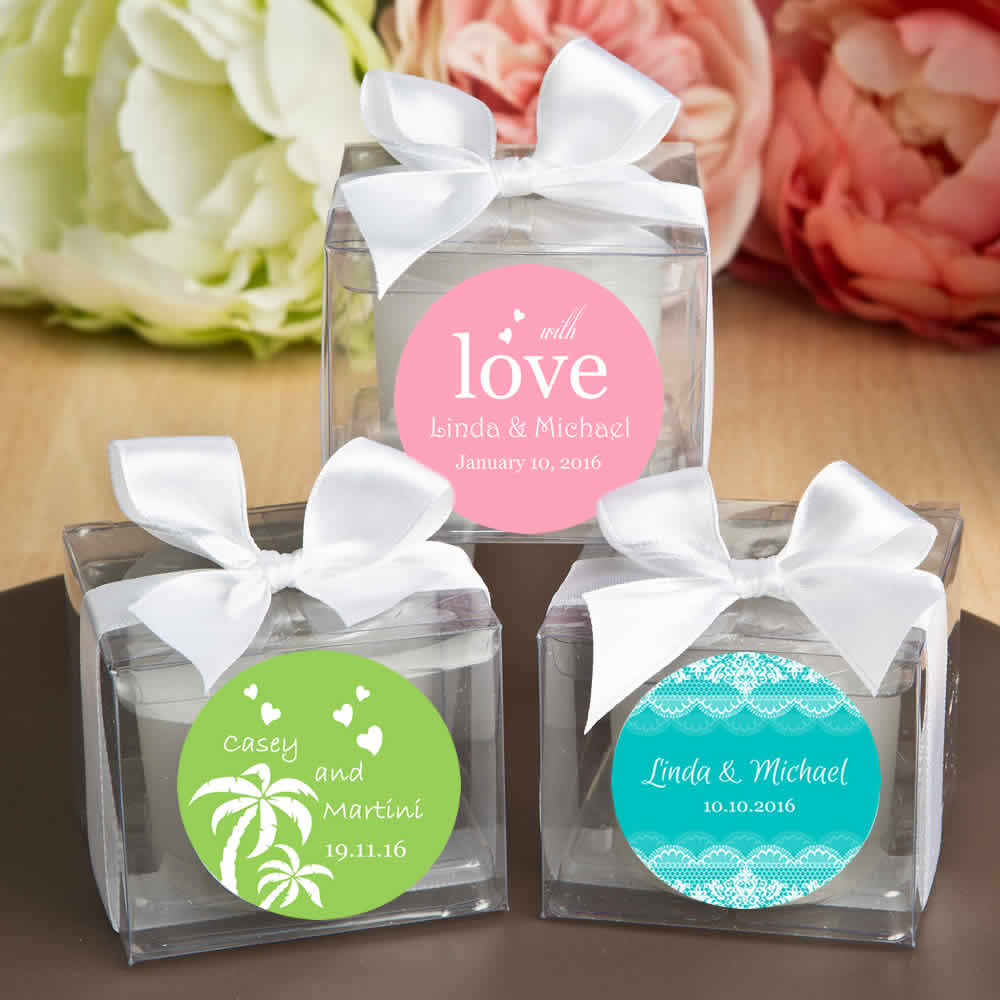 personalized wedding candle favors