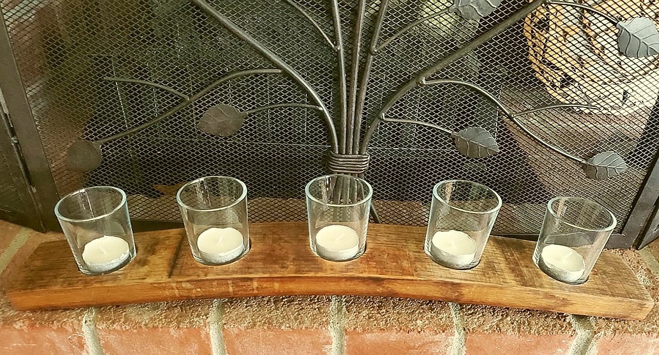 tray glass votive candleholder