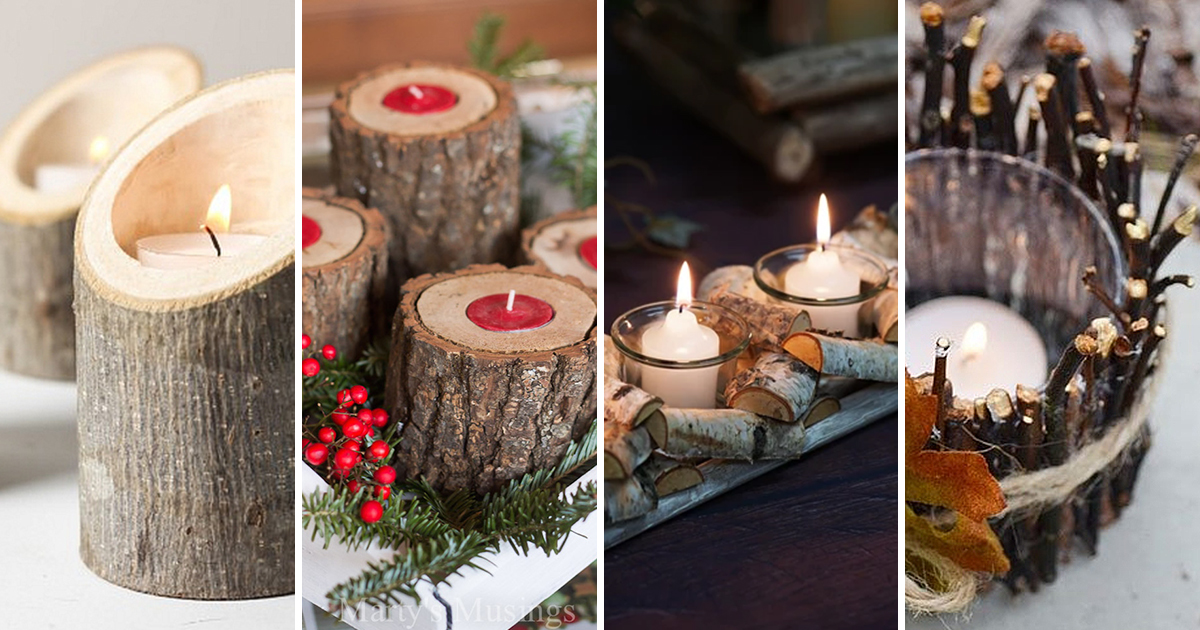 wooden candle holder ideas