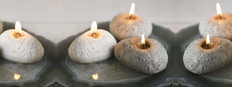 beeswax rock candles