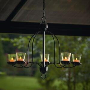 candle chandelier votive metal tealight gazebo outdoor light glass candle holder