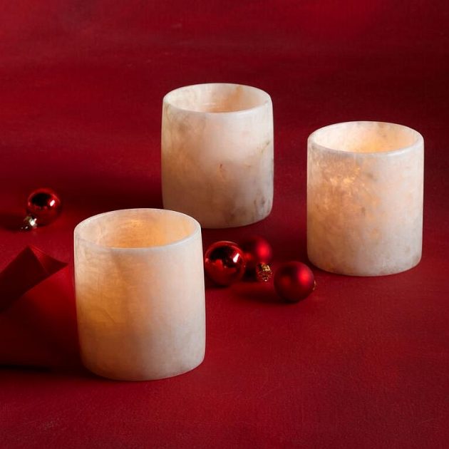 Alabaster Stone Votive Candle Holders