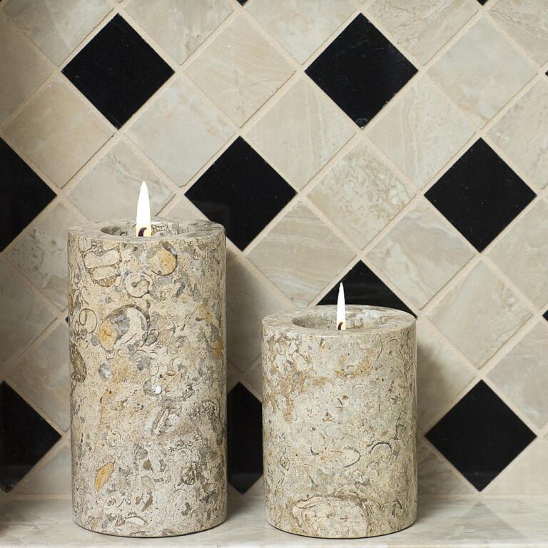 Rock Stone Votive Candle Holders