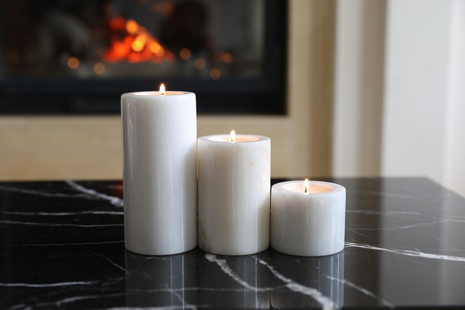 Marble Stone Votive Candle Holders