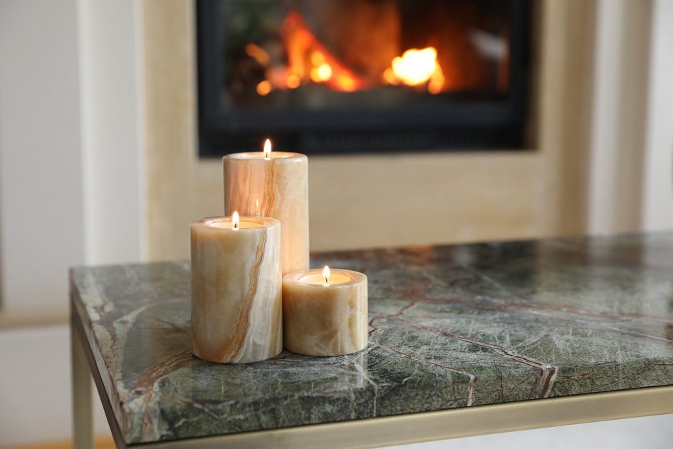 Marble Stone Votive Candle Holders