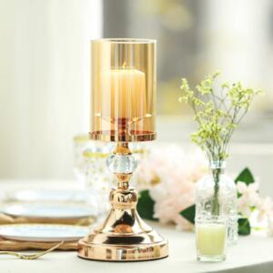 gold candle holders pillar