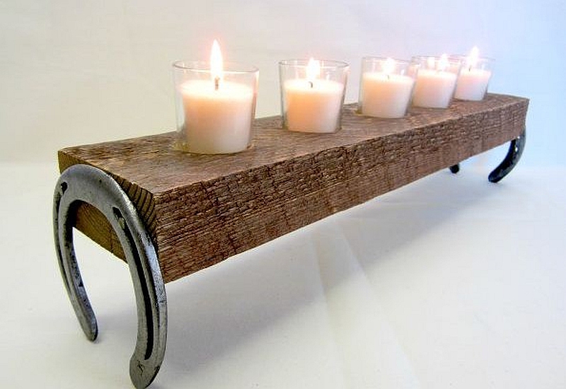 wooden centerpiece