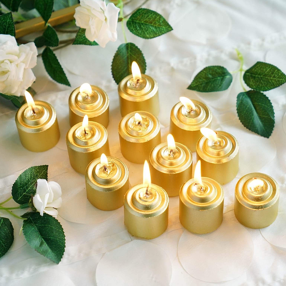 Gold Dripless Unscented Votive Candles