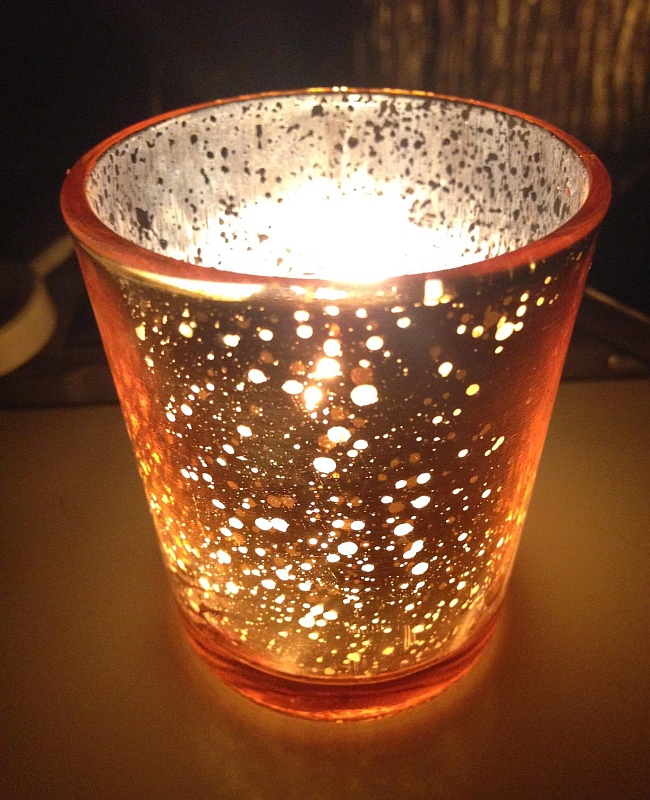 Gold Mercury Glass Votive Candle Holders