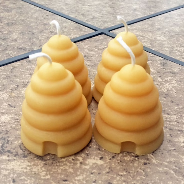 ZaxBeesWax Pure Beeswax Skep Honeycomb Votive Candles
