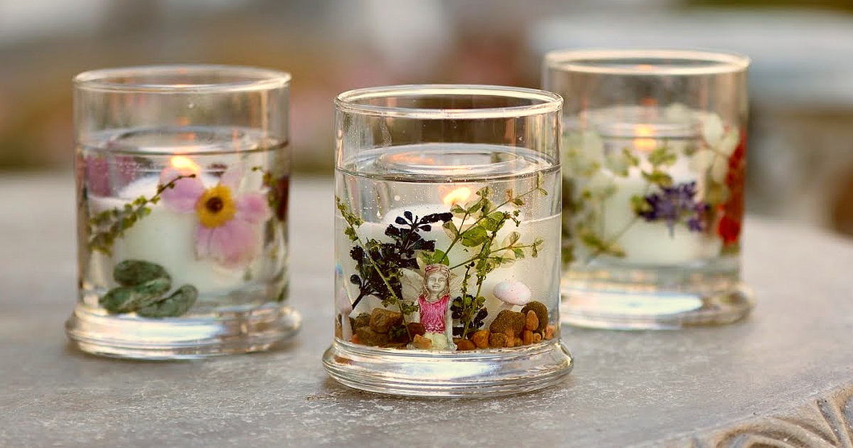 diy votives flowers