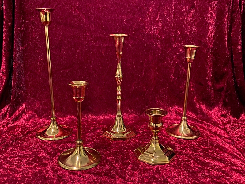 gold candlestick holders