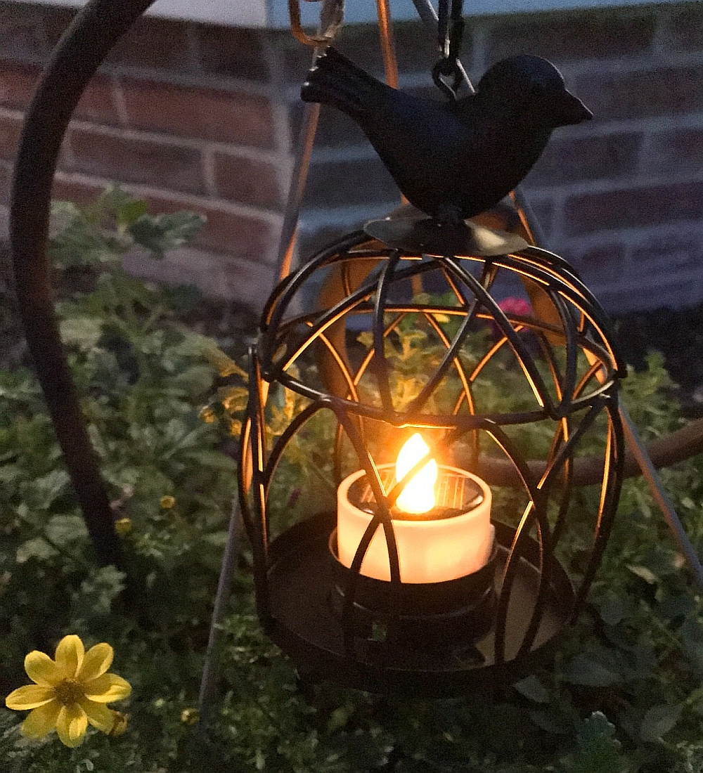 metal bird cage candle holders