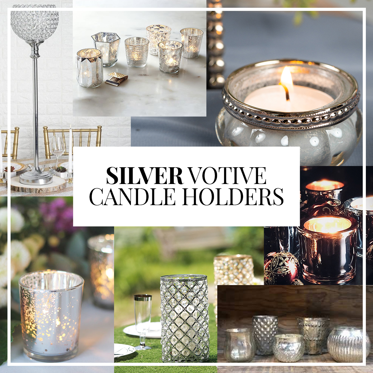 silver votive candle holders