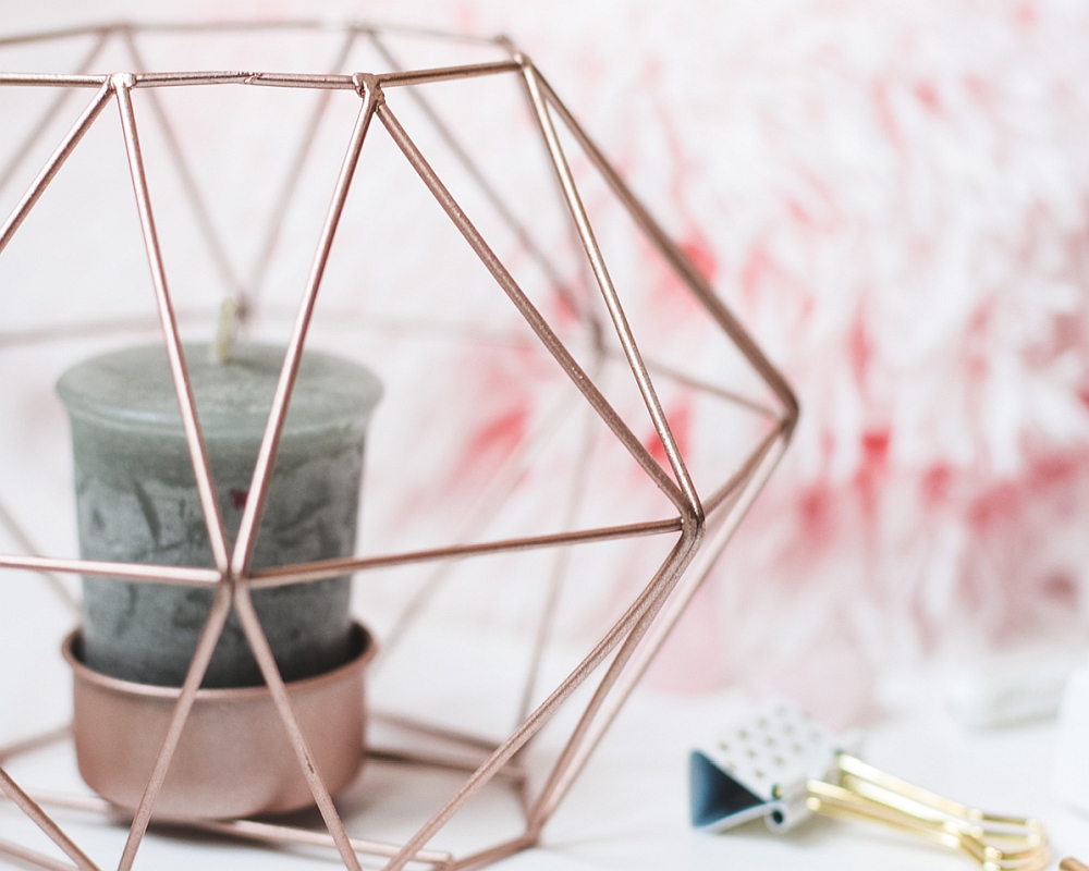 trendy geometric vandle holder