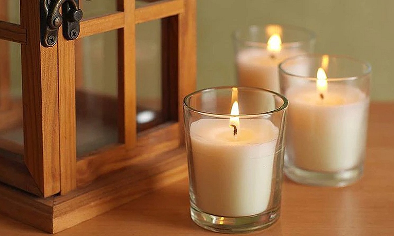 white votive candles