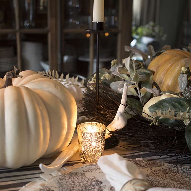 Fall Mercury Glass Votive Holders