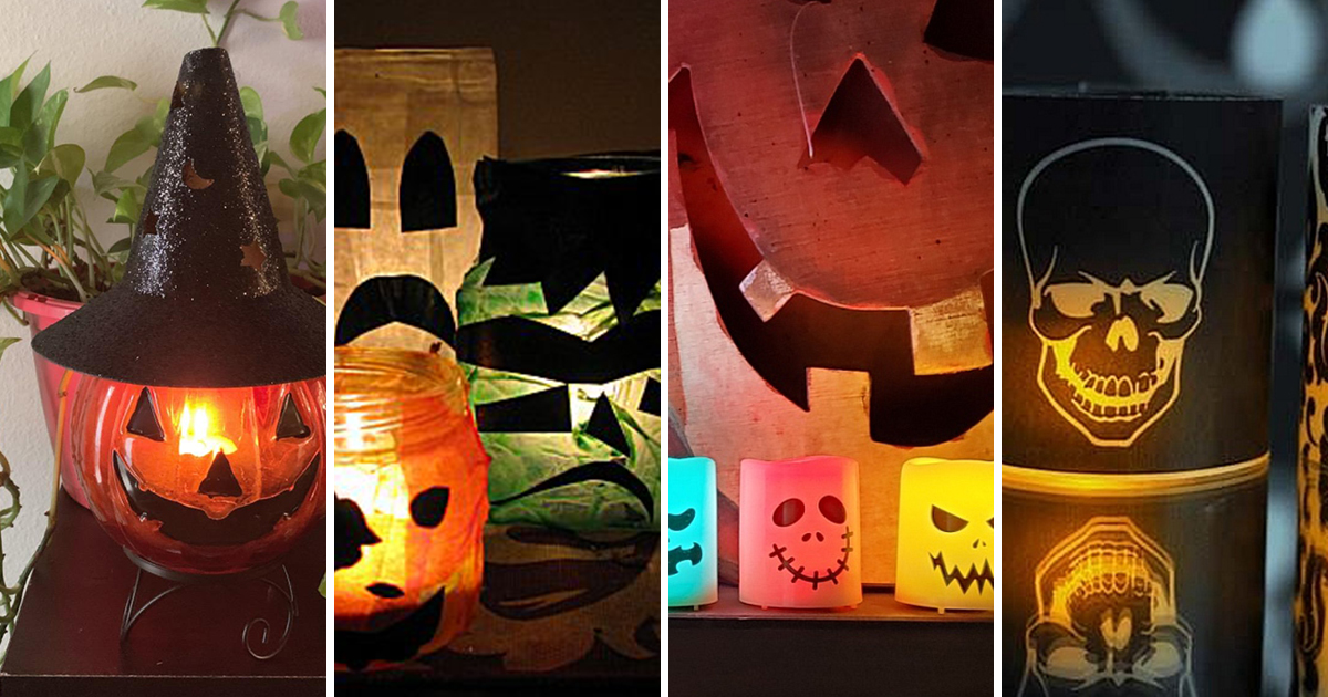 Creepy Halloween Decorations with Votive Candle Holders