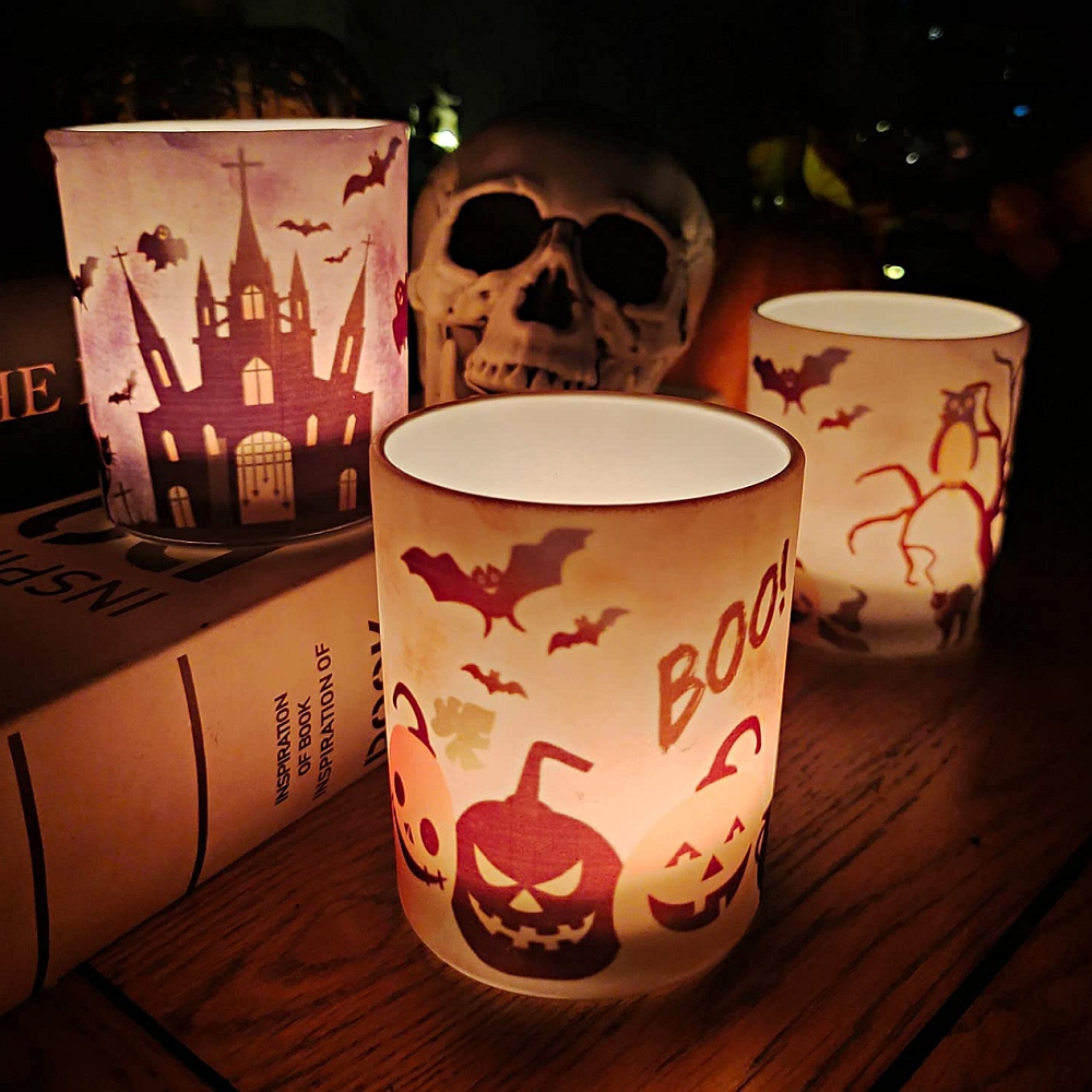 spooky votive holders