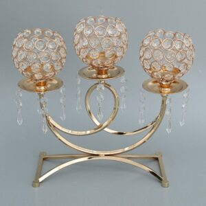 Crystal Metal Votive Candle Holder candelabra