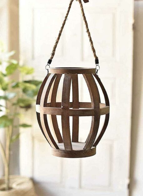 wood lantern hanging