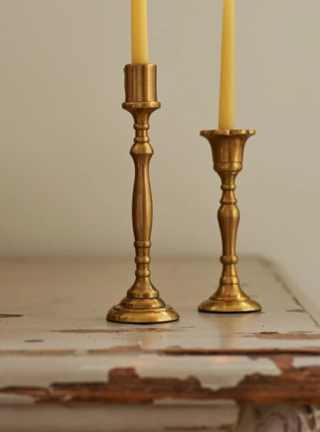 brass candlestick holders