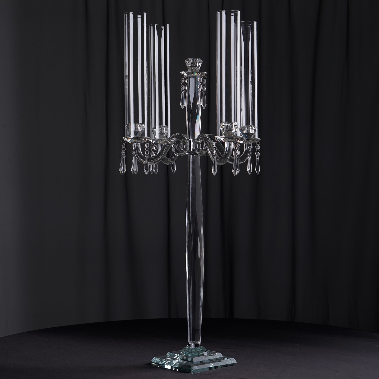 crystal candelabra glass candle holders