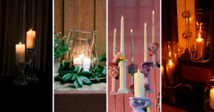 decorating with pillar candle holders for every season