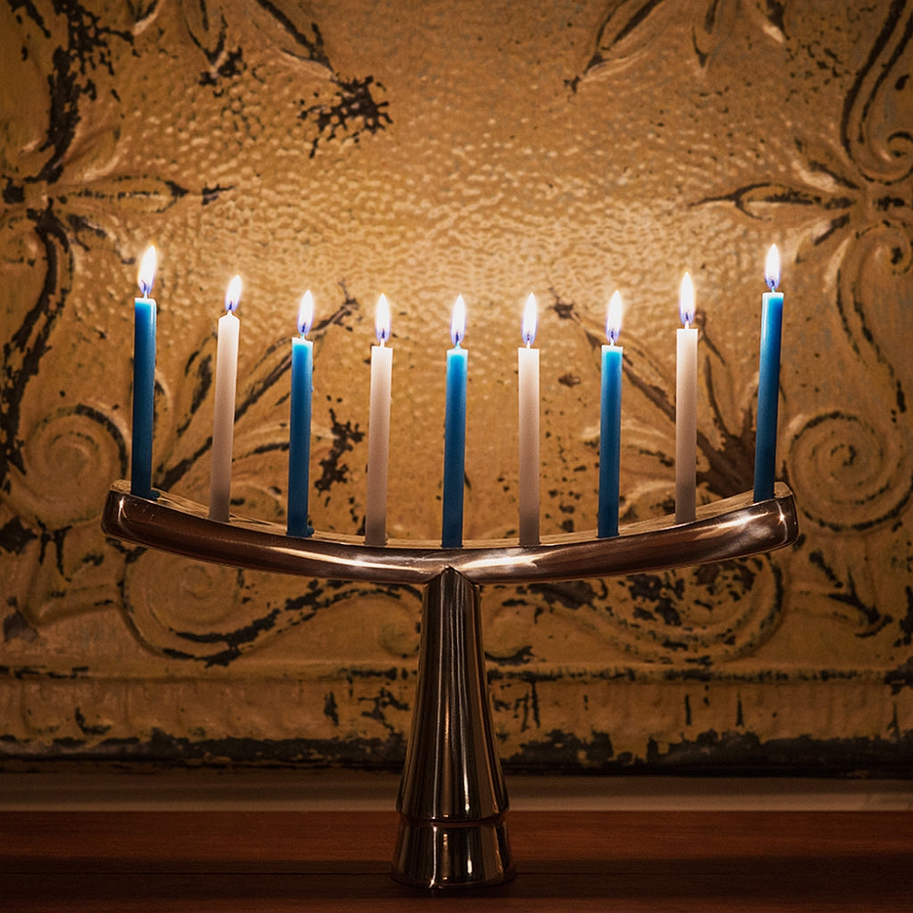 modern jewish candle holder