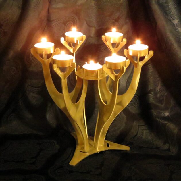 7 Shabbat Candlesticks Kabbalah based Seven Candles Holder