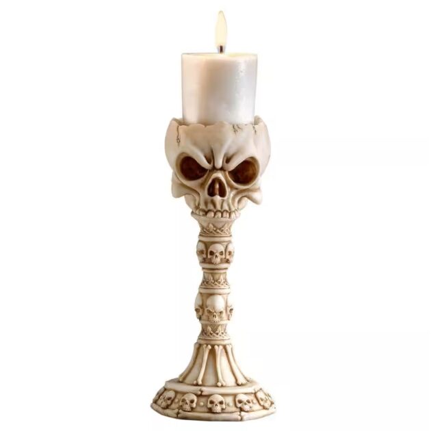 multi colored design toscano candle holders