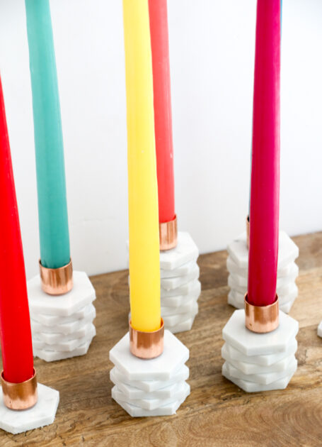 tile candle holders