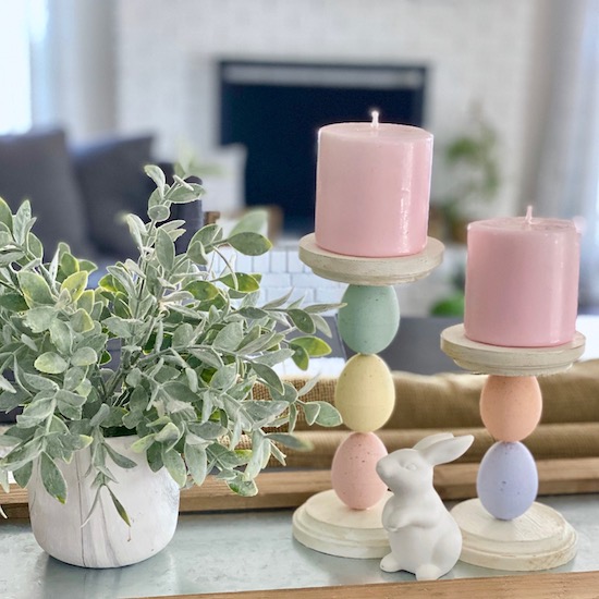 diy easter egg candle holders