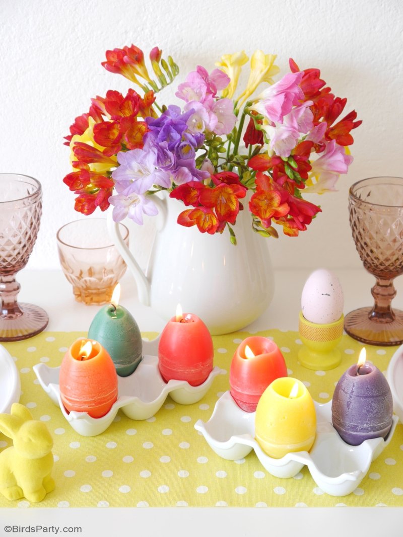 diy easter egg candles easy