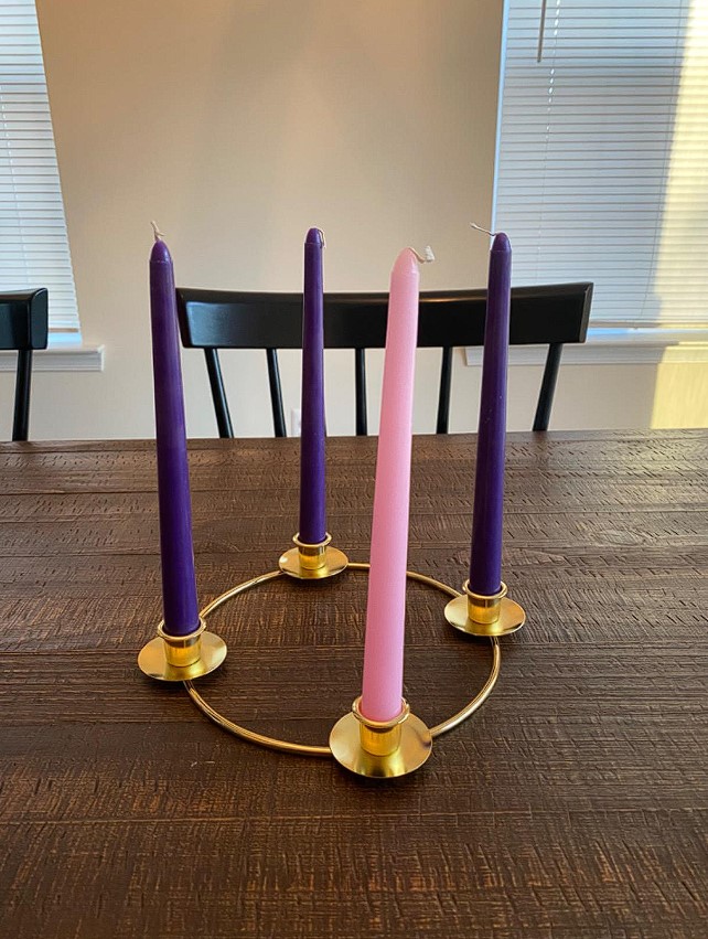 advent candle holders circular metal taper candle holder