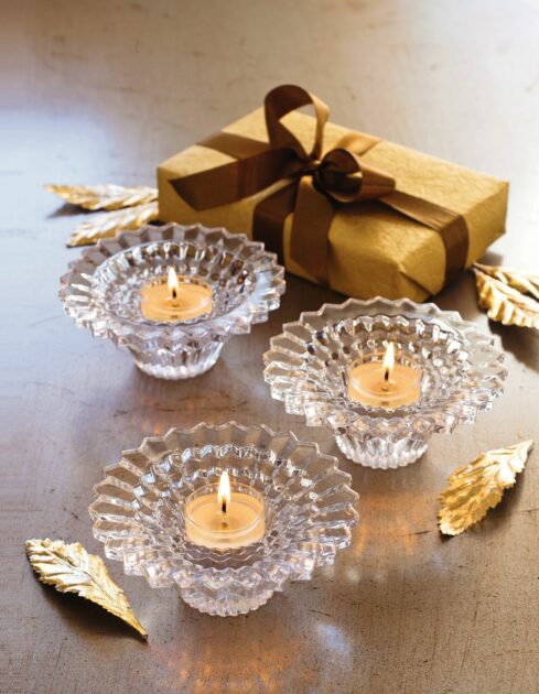 zodax candle holders crystal glass floral design