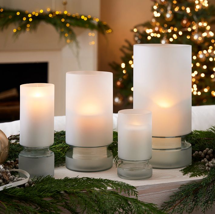 frosted glass candleholders