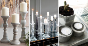 grey candle holders as statement pieces for modern interiors