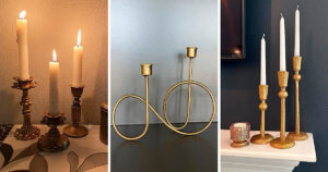 illuminate your space with brass candle holders