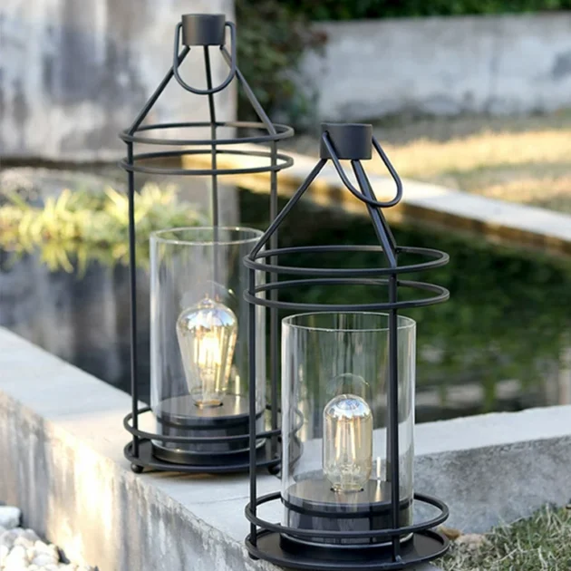 portable wrought iron candle holders